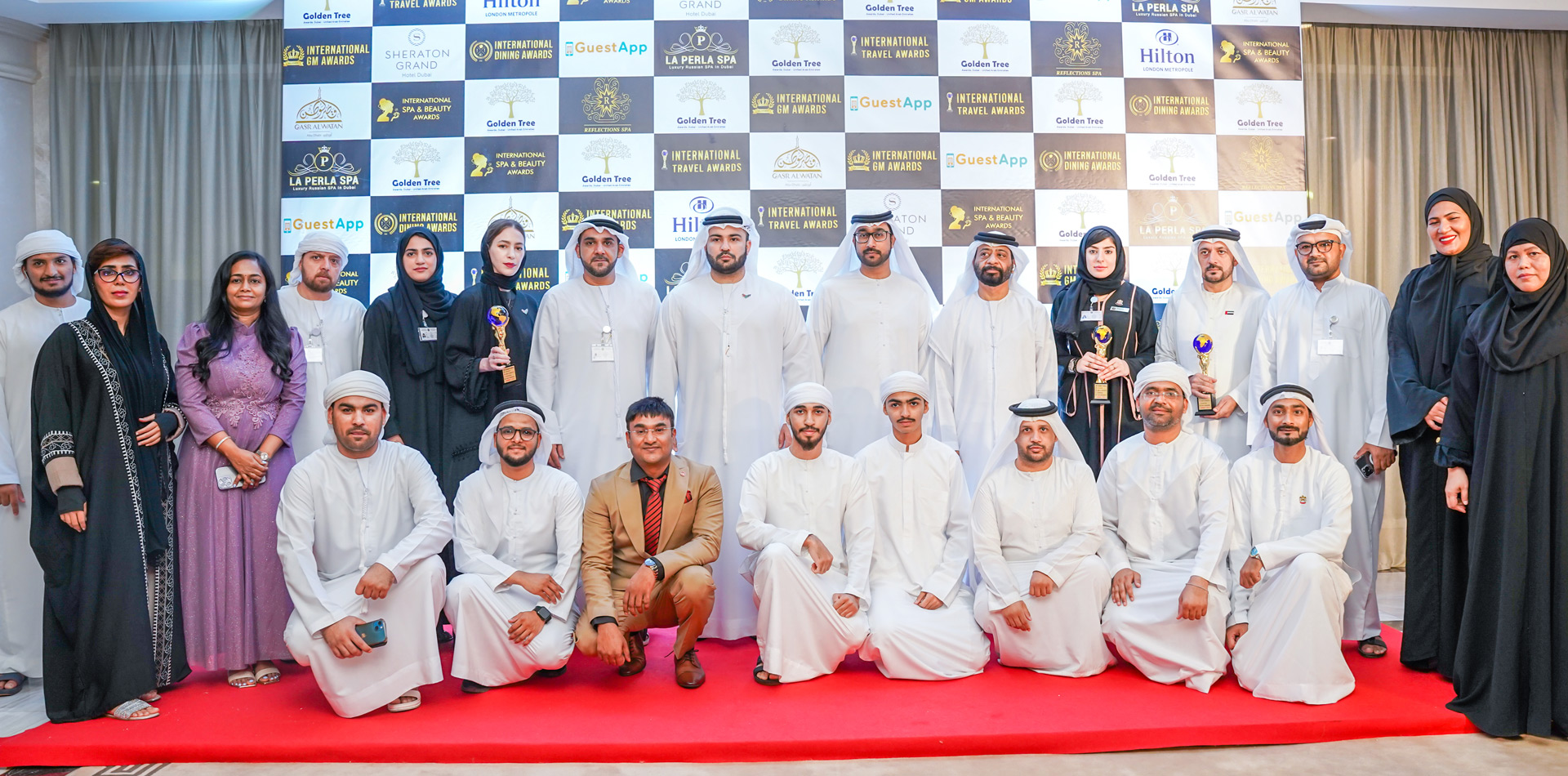 Technology company founders on stage at the Dubai gala that closes a technology awards nomination 2027 entry